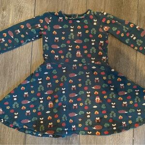 4T Colorful Patterned Long Sleeve spinner Dress